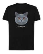 1585 (10) Koszulka Brytyjski krótkowłosy Personalizowana Kot Pupil