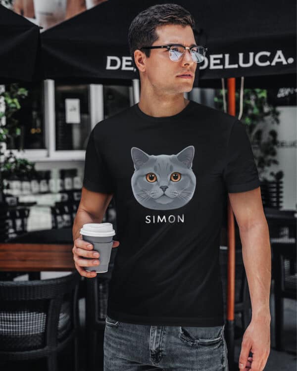 1585 (12) Koszulka Brytyjski krótkowłosy <br>Personalizowana Kot Pupil