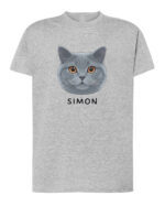 1585 (4) Koszulka Brytyjski krótkowłosy <br>Personalizowana Kot Pupil