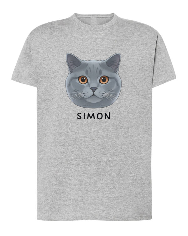 1585 (4) Koszulka Brytyjski krótkowłosy <br>Personalizowana Kot Pupil