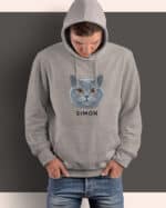 1585 (9) Bluza z kapturem Brytyjski krótkowłosy <br>Personalizowana Kot Pupil