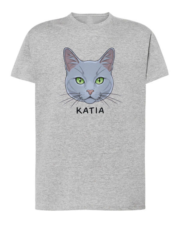 1586 (4) Koszulka Rosyjski niebieski <br>Personalizowana Kot Pupil