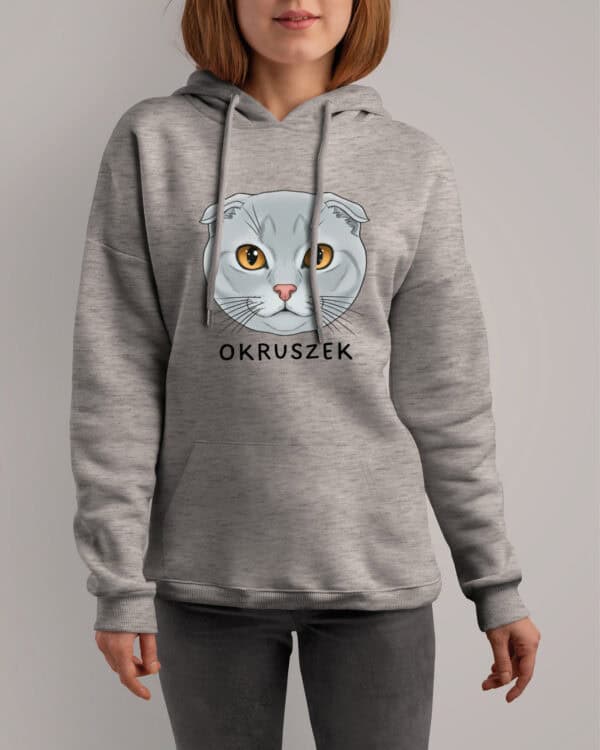 1587 (8) Bluza z kapturem Szkocki zwisouchy <br>Personalizowana Kot Pupil
