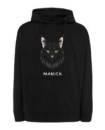 1590 (13) Bluza z kapturem Maine Coon Czarny <br>Personalizowana Kot Pupil