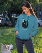 1590 (17) Bluza z kapturem Maine Coon Czarny <br>Personalizowana Kot Pupil