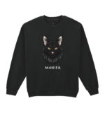 1590 (19) Bluza bez kaptura Maine Coon Czarny <br>Personalizowana Kot Pupil