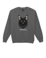 1590 (22) Bluza bez kaptura Maine Coon Czarny <br>Personalizowana Kot Pupil