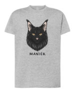 1590 (4) Koszulka Maine Coon Czarny <br>Personalizowana Kot Pupil