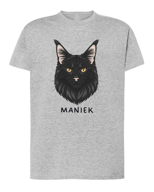 1590 (4) Koszulka Maine Coon Czarny <br>Personalizowana Kot Pupil