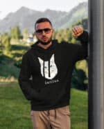 1591 (15) Bluza z kapturem Maine Coon Biały <br>Personalizowana Kot Pupil