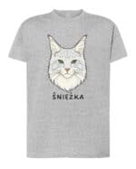 1591 (4) Koszulka Maine Coon Biały <br>Personalizowana Kot Pupil