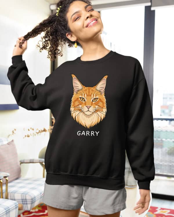 1592 (20) Bluza bez kaptura Maine Coon Rudy <br>Personalizowana Kot Pupil
