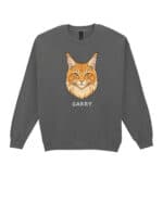 1592 (22) Bluza bez kaptura Maine Coon Rudy <br>Personalizowana Kot Pupil