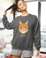 1592 (23) Bluza bez kaptura Maine Coon Rudy <br>Personalizowana Kot Pupil