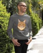 1592 (24) Bluza bez kaptura Maine Coon Rudy <br>Personalizowana Kot Pupil