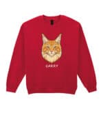 1592 (25) Bluza bez kaptura Maine Coon Rudy <br>Personalizowana Kot Pupil