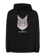 1593 (13) Bluza z kapturem Maine Coon Szary Personalizowana Kot Pupil
