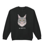1593 (19) Bluza bez kaptura Maine Coon Szary Personalizowana Kot Pupil
