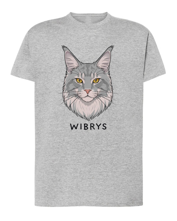 1593 (4) Koszulka Maine Coon Szary <br>Personalizowana Kot Pupil