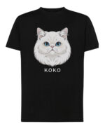 1594 (10) Koszulka Perski Biały Personalizowana Kot Pupil