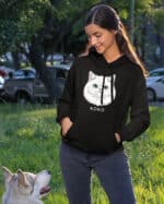 1594 (14) Bluza z kapturem Perski Biały <br>Personalizowana Kot Pupil