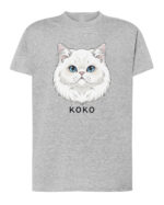 1594 (4) Koszulka Perski Biały <br>Personalizowana Kot Pupil