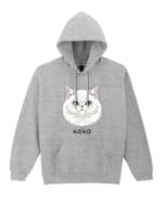 1594 (7) Bluza z kapturem Perski Biały <br>Personalizowana Kot Pupil