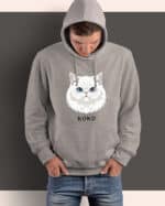 1594 (9) Bluza z kapturem Perski Biały <br>Personalizowana Kot Pupil