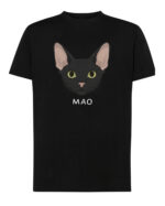 1595 (10) Koszulka Devon Rex Czarny <br>Personalizowana Kot Pupil