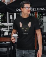 1595 (12) Koszulka Devon Rex Czarny <br>Personalizowana Kot Pupil