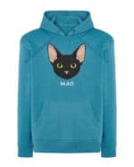 1595 (16) Bluza z kapturem Devon Rex Czarny <br>Personalizowana Kot Pupil