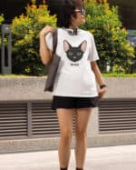 1595 (2) Koszulka Devon Rex Czarny <br>Personalizowana Kot Pupil