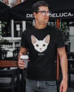 1596 (12) Koszulka Devon Rex Biały <br>Personalizowana Kot Pupil