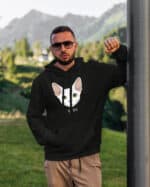 1596 (15) Bluza z kapturem Devon Rex Biały <br>Personalizowana Kot Pupil