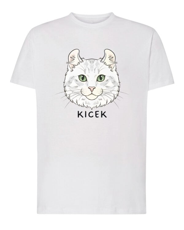 1599 (1) Koszulka Amerykański Curl Biały <br>Personalizowana Kot