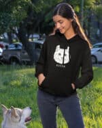 1599 (14) Bluza z kapturem Amerykański Curl Biały <br>Personalizowana Kot