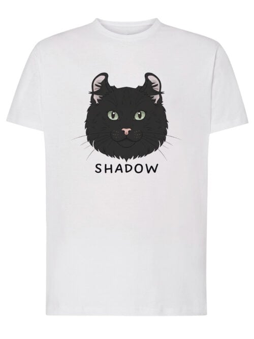 1600 (1) Koszulka Amerykański Curl Czarny Personalizowana Kot