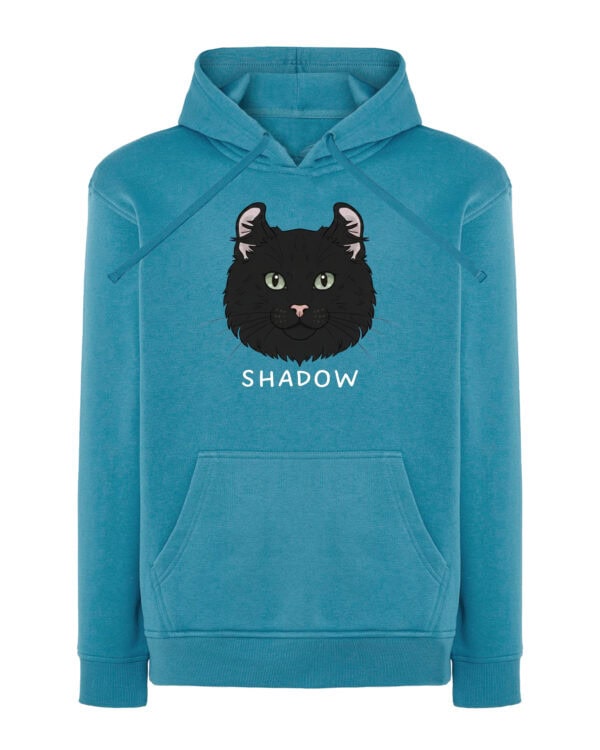 1600 (16) Bluza z kapturem Amerykański Curl Czarny <br>Personalizowana Kot