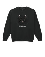 1600 (19) Bluza bez kaptura Amerykański Curl Czarny <br>Personalizowana Kot Pupil