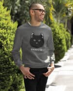 1600 (24) Bluza bez kaptura Amerykański Curl Czarny <br>Personalizowana Kot Pupil