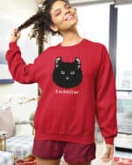 1600 (26) Bluza bez kaptura Amerykański Curl Czarny <br>Personalizowana Kot Pupil