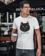 1600 (3) Koszulka Amerykański Curl Czarny <br>Personalizowana Kot