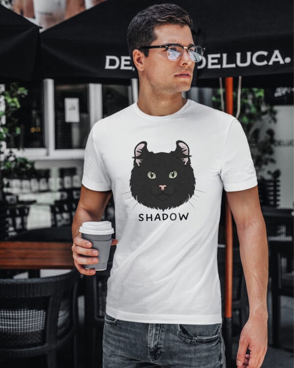 1600 (3) Koszulka Amerykański Curl Czarny <br>Personalizowana Kot