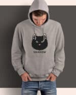 1600 (9) Bluza z kapturem Amerykański Curl Czarny <br>Personalizowana Kot