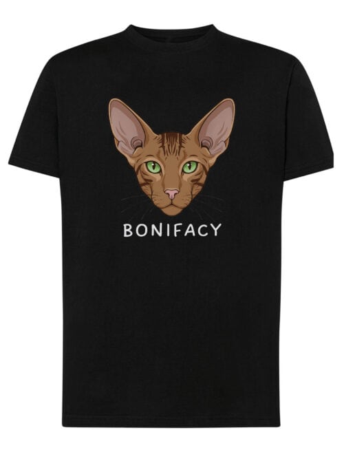 1601 (10) Koszulka Orientalny Brązowy Personalizowana Kot Pupil