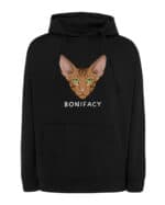 1601 (13) Bluza z kapturem Orientalny Brązowy Personalizowana Kot Pupil