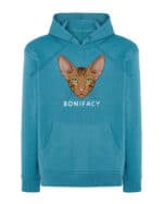 1601 (16) Bluza z kapturem Orientalny Brązowy <br>Personalizowana Kot Pupil