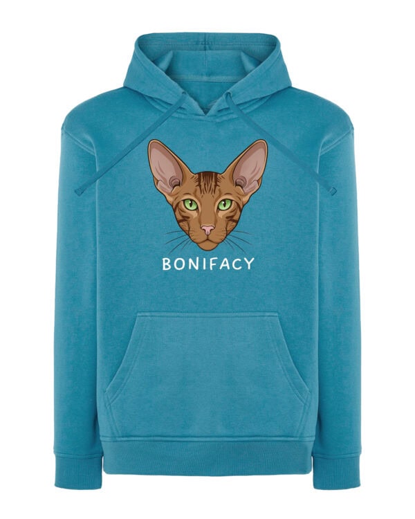 1601 (16) Bluza z kapturem Orientalny Brązowy <br>Personalizowana Kot Pupil