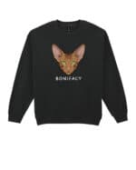 1601 (19) Bluza bez kaptura Orientalny Brązowy Personalizowana Kot Pupil