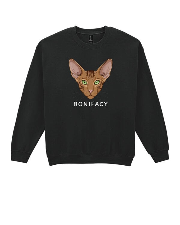 1601 (19) Bluza bez kaptura Orientalny Brązowy Personalizowana Kot Pupil